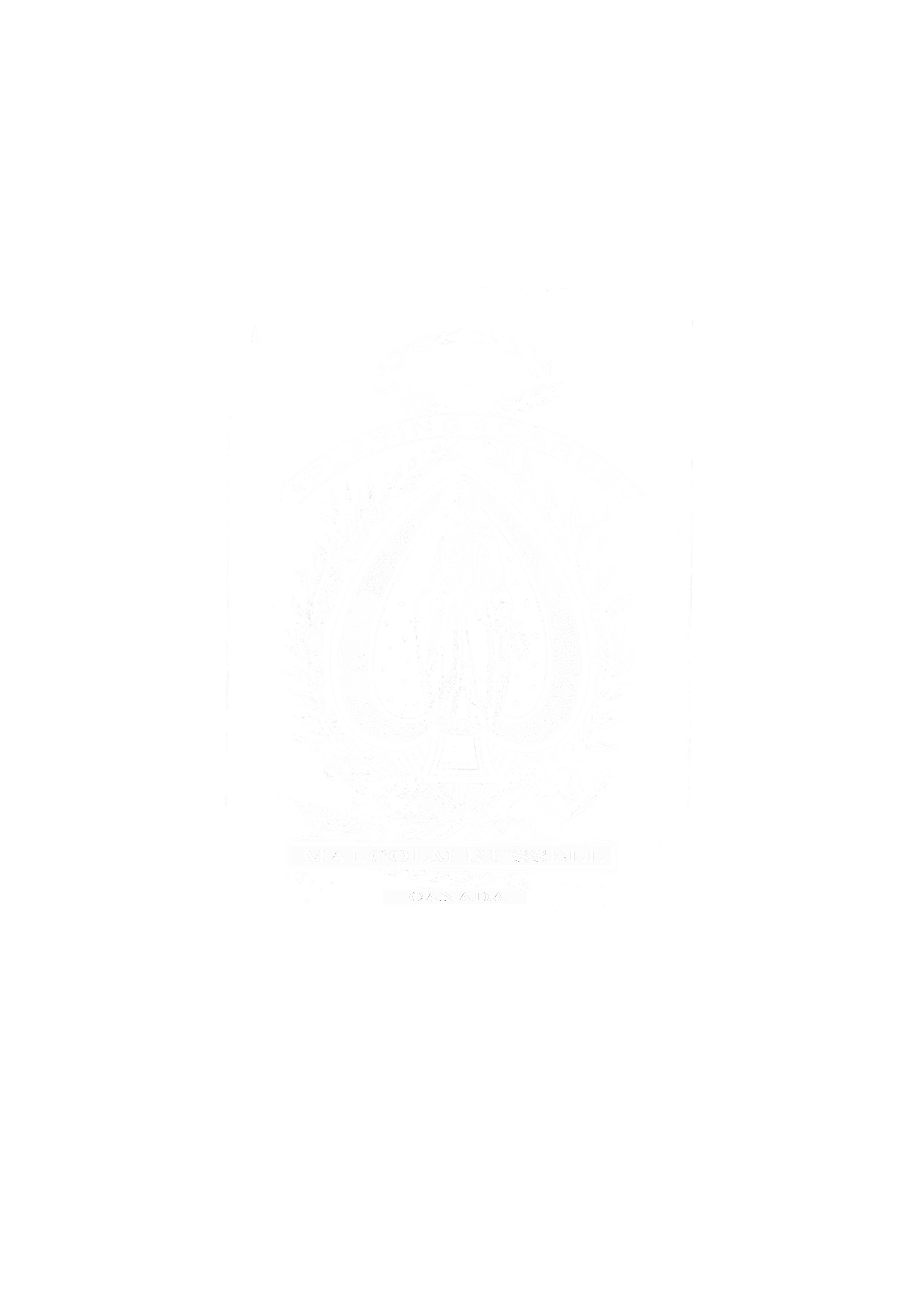 Malcolm Russell magician playing card logo